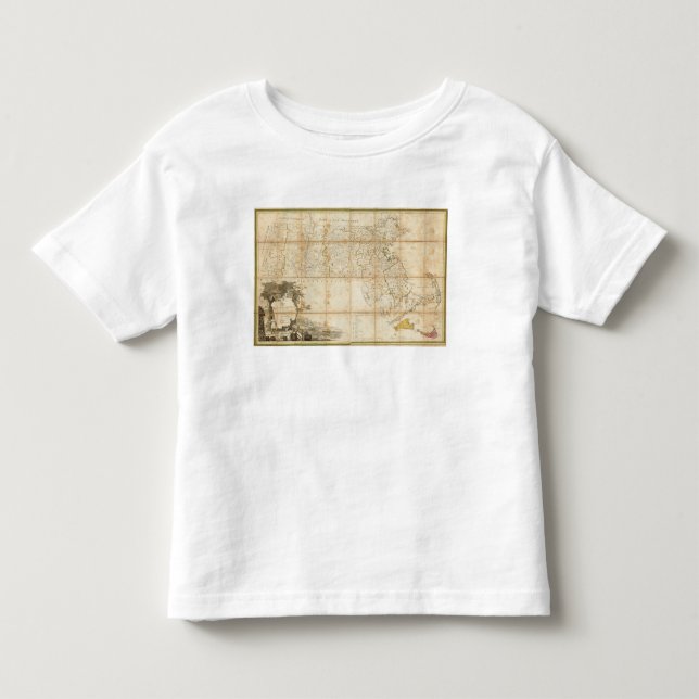 Map Of Massachusetts Toddler T-Shirt (Front)