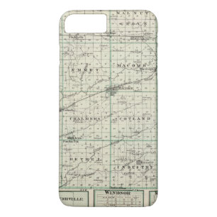 Map of McDonough County, Rushville iPhone 8 Plus/7 Plus Case