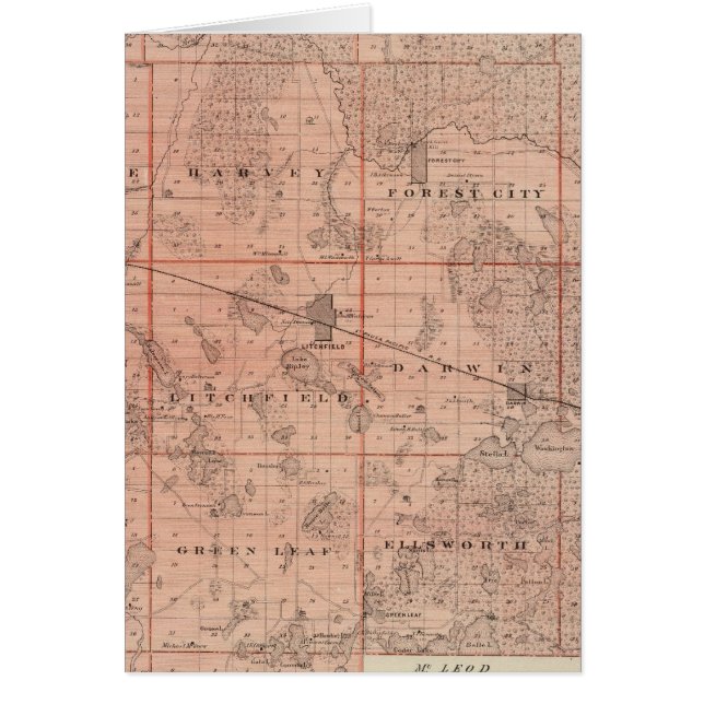 Map of Meeker County, Minnesota (Front)