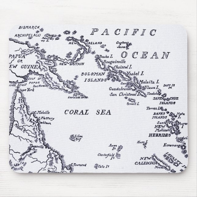 Map of Melanesia Mouse Pad (Front)