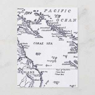 Map of Melanesia Postcard