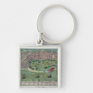 Map of Messina, from 'Civitates Orbis Terrarum' by Key Ring