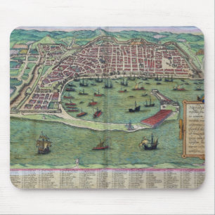 Map of Messina, from 'Civitates Orbis Terrarum' by Mouse Pad