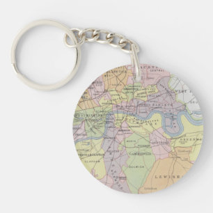 Map of Metropolitan Parliamentary Boroughs Key Ring