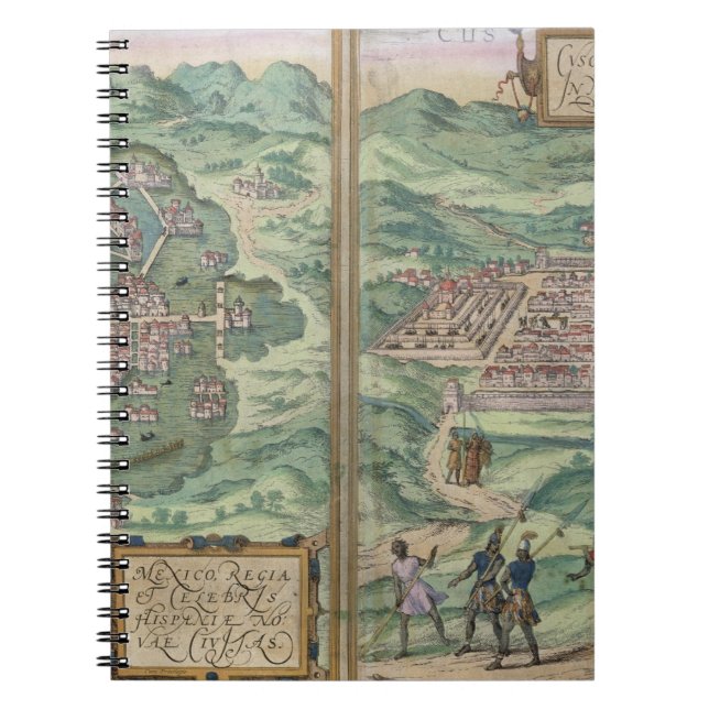 Map of Mexico and Cuzco, from 'Civitates Orbis Ter Notebook (Front)