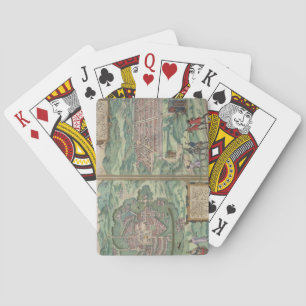 Map of Mexico and Cuzco, from 'Civitates Orbis Ter Playing Cards