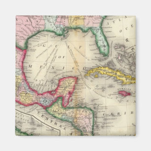 Map Of Mexico, Central America Magnet