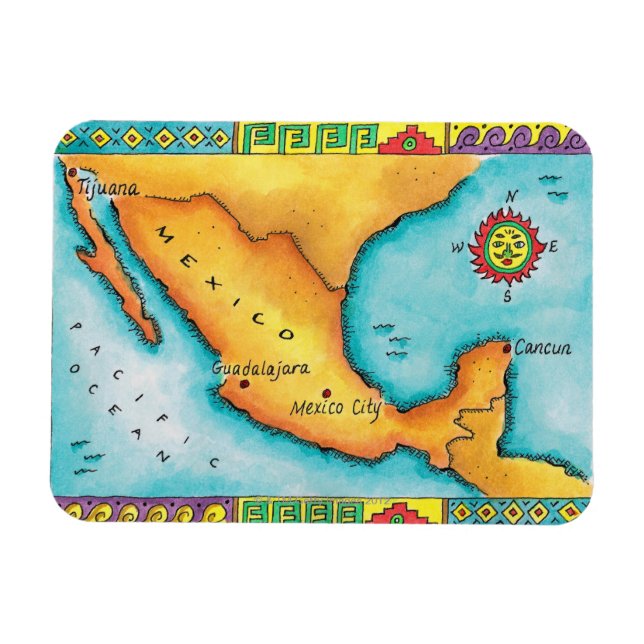 Map of Mexico Magnet (Horizontal)