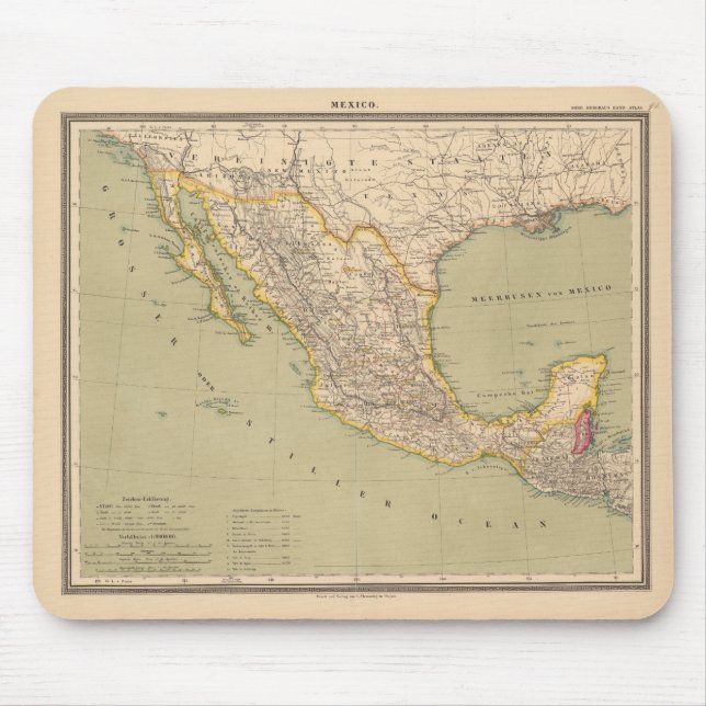 Map of Mexico Mouse Pad (Front)