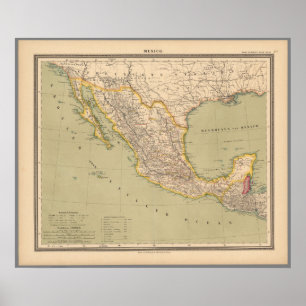 Map of Mexico Poster