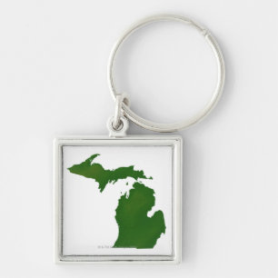 Map of Michigan Key Ring