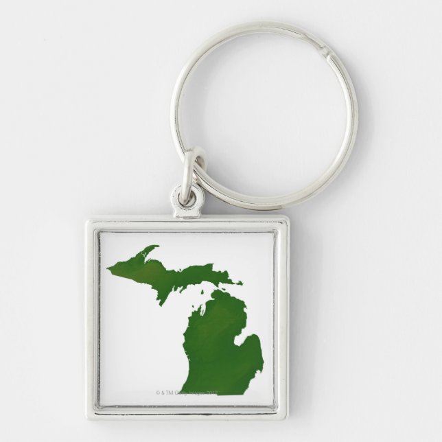 Map of Michigan Key Ring (Front)