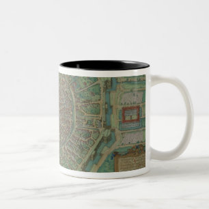 Map of Milan, from 'Civitates Orbis Terrarum' by G Two-Tone Coffee Mug