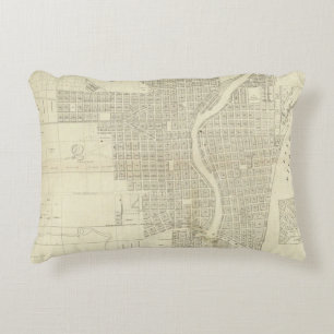 Map of Milwaukee Decorative Cushion