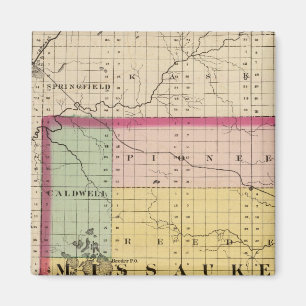 Map of Missaukee County, Michigan Magnet