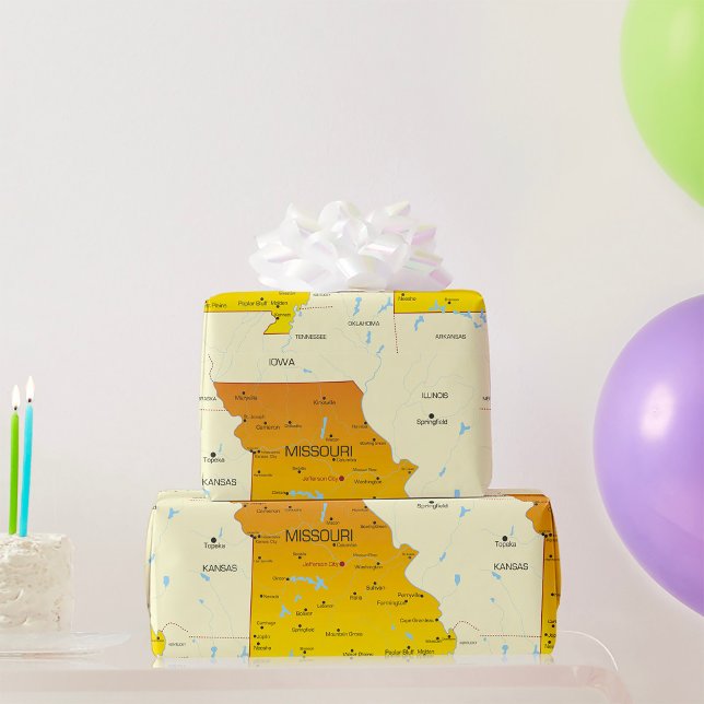 Map Of Missouri Wrapping Paper (Creator Uploaded)