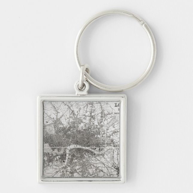 Map of Modern London and its Environs, 1854 Key Ring (Front)