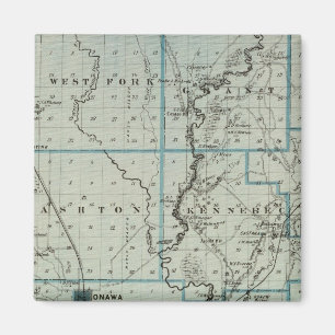 Map of Monona County, State of Iowa 2 Magnet