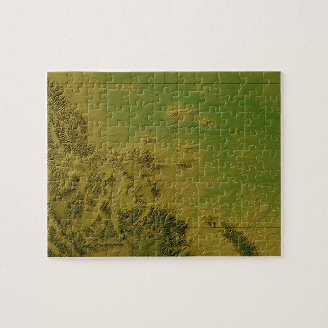 Map of Montana Jigsaw Puzzle (Horizontal)