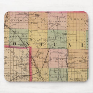 Map of Montcalm County, Michigan Mouse Pad
