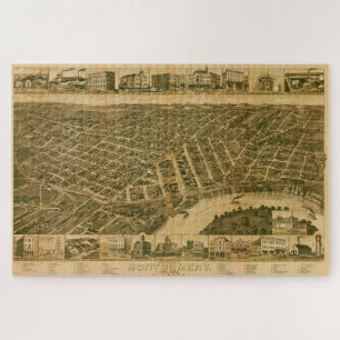 Map of Montgomery, Capital of Alabama (1887) Jigsaw Puzzle