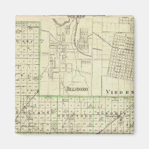 Map of Montgomery County, Hillsboro and Virden Magnet