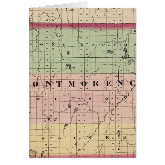 Map of Montmorency County, Michigan (Front)