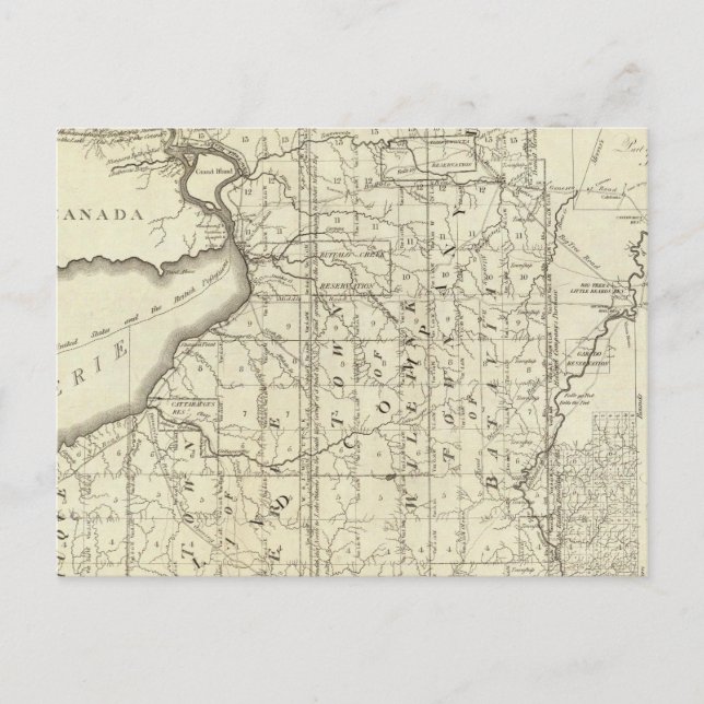 Map of Morris's Purchase or West Geneseo Postcard (Front)