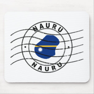Map of Nauru, Postal Passport Stamp Mouse Pad