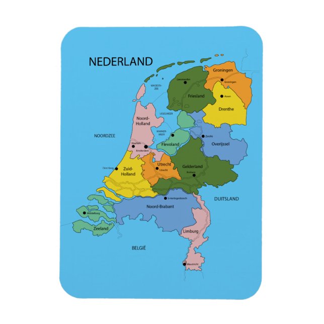 Map of Netherlands magnet (Vertical)