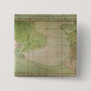 Map of New Discoveries 15 Cm Square Badge