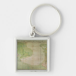 Map of New Discoveries Key Ring