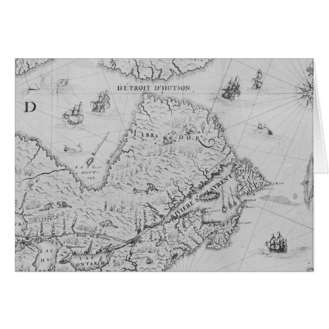 Map of New France or Canada (Front Horizontal)
