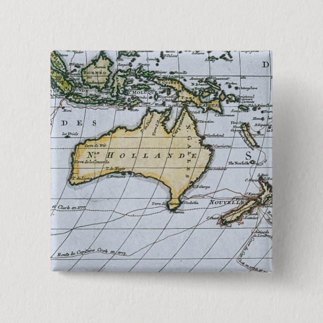 Map of New Holland 15 Cm Square Badge (Front)