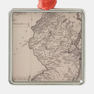 Map of New Jersey, 1812 Metal Tree Decoration