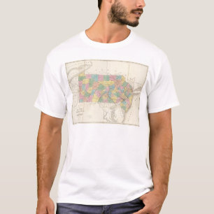 Map of New Jersey And Pennsylvania T-Shirt
