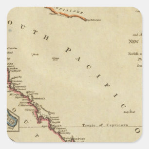 Map of New South Wales Square Sticker