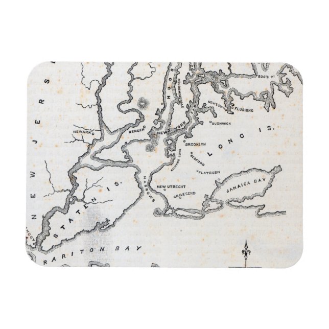 Map of New York and the Vicinity Magnet (Horizontal)