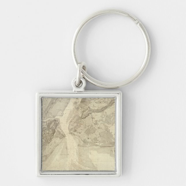 Map of New York Bay And Harbour And The Environs Key Ring (Front)