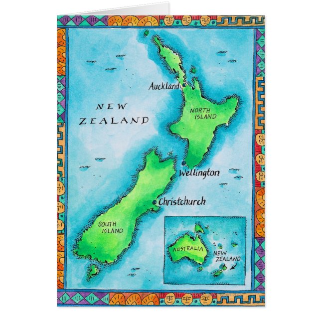 Map of New Zealand (Front)