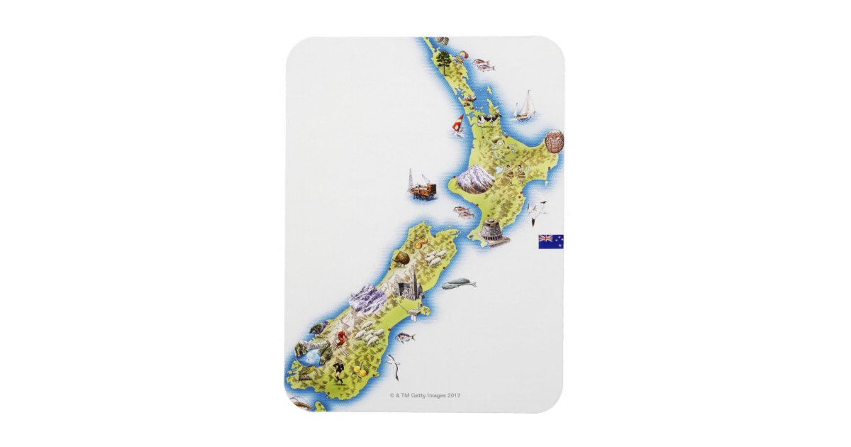 Map of New Zealand Zazzle