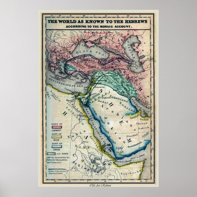 Map of  'Noah's World' Poster (Front)