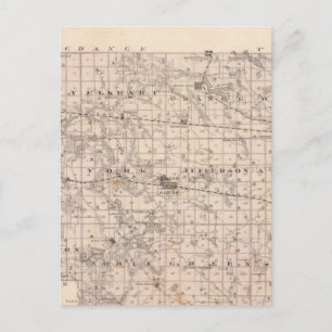 Map of Noble County Postcard