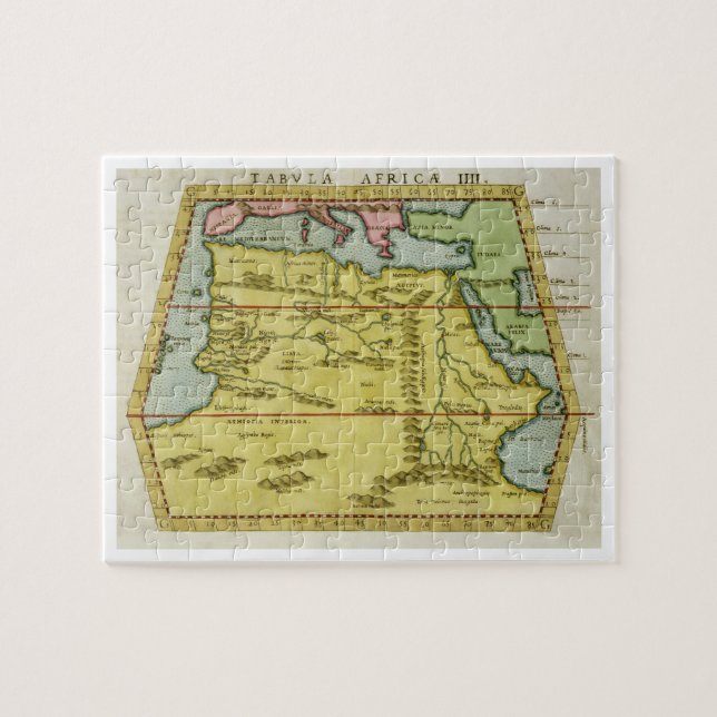 Map of North Africa, c.1580s (coloured engraving) Jigsaw Puzzle (Horizontal)