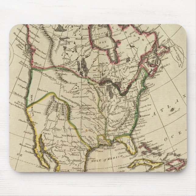 Map of North America 2 Mouse Pad (Front)