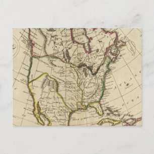 Map of North America 2 Postcard