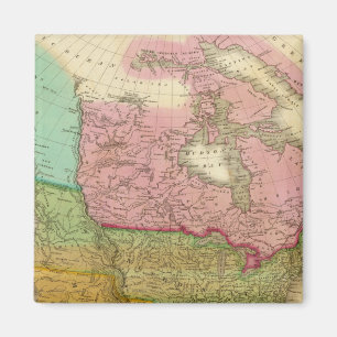 Map of North America 3 Magnet