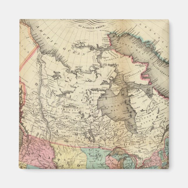 Map of North America 3 Magnet (Front)