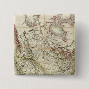 Map of North America 4 15 Cm Square Badge