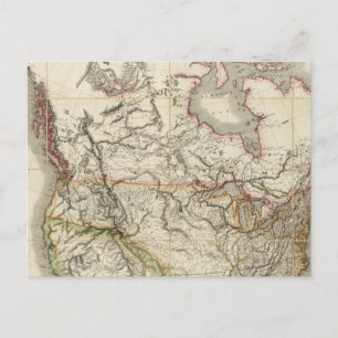 Map of North America 4 Postcard